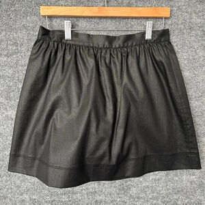 3x1 NYC Mini Skirt Womens S / M Pleated Coated Black Punk Preppy Gothic A-Line